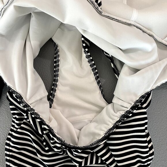 Freya Tootsie Black One Piece Swimsuit Striped 36D - Picture 7 of 8